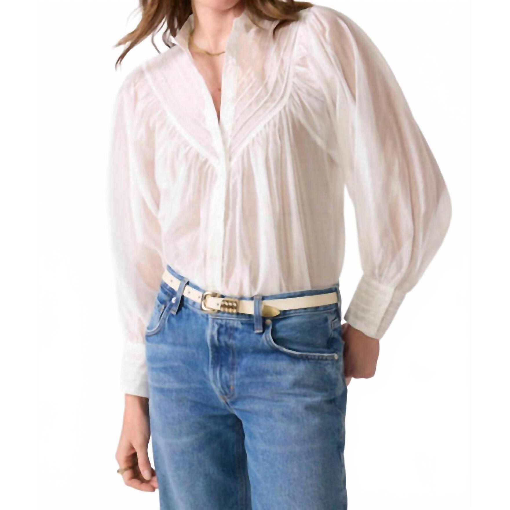 New The Shirt Shiv Ruffled Shirt In White